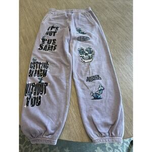 Broken Promises X Your Highness Magic Mushrooms Sweatpants purple size Small